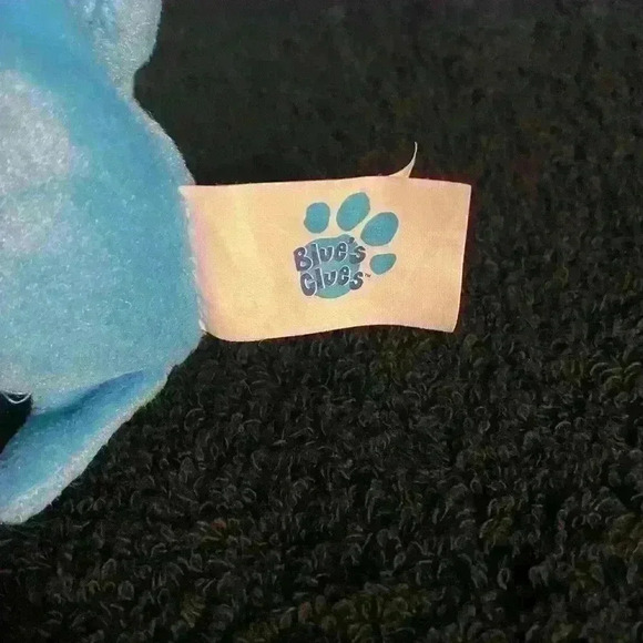 Vintage Blue Clues Small Plush Dog Made for Motts with Party Hat 1998 Viacom 4” - Picture 3 of 7